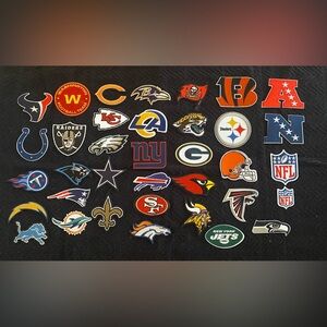 Full Set NFL Iron or Sew  on Patches 36 pcs includes all 32 teams NFC AFC 2 NFL